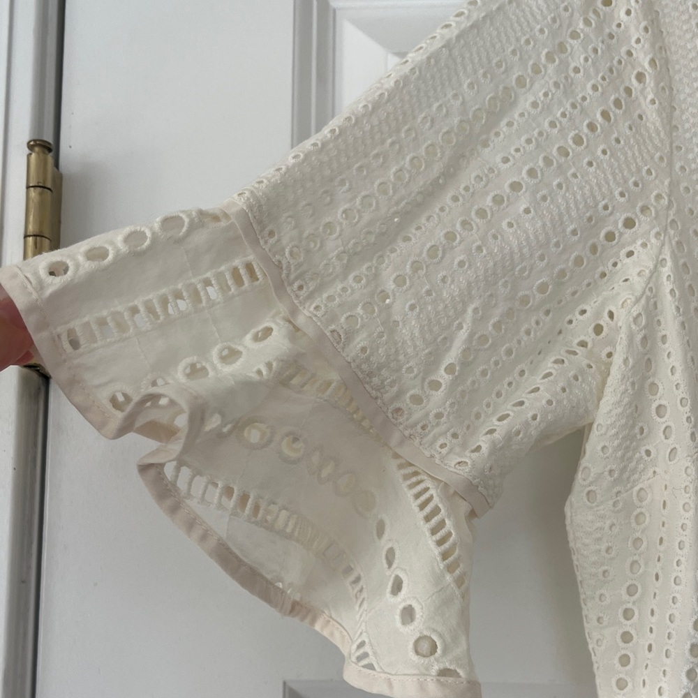 Banana Republic | Cream Eyelet Midi Dress - Picture 3 of 4
